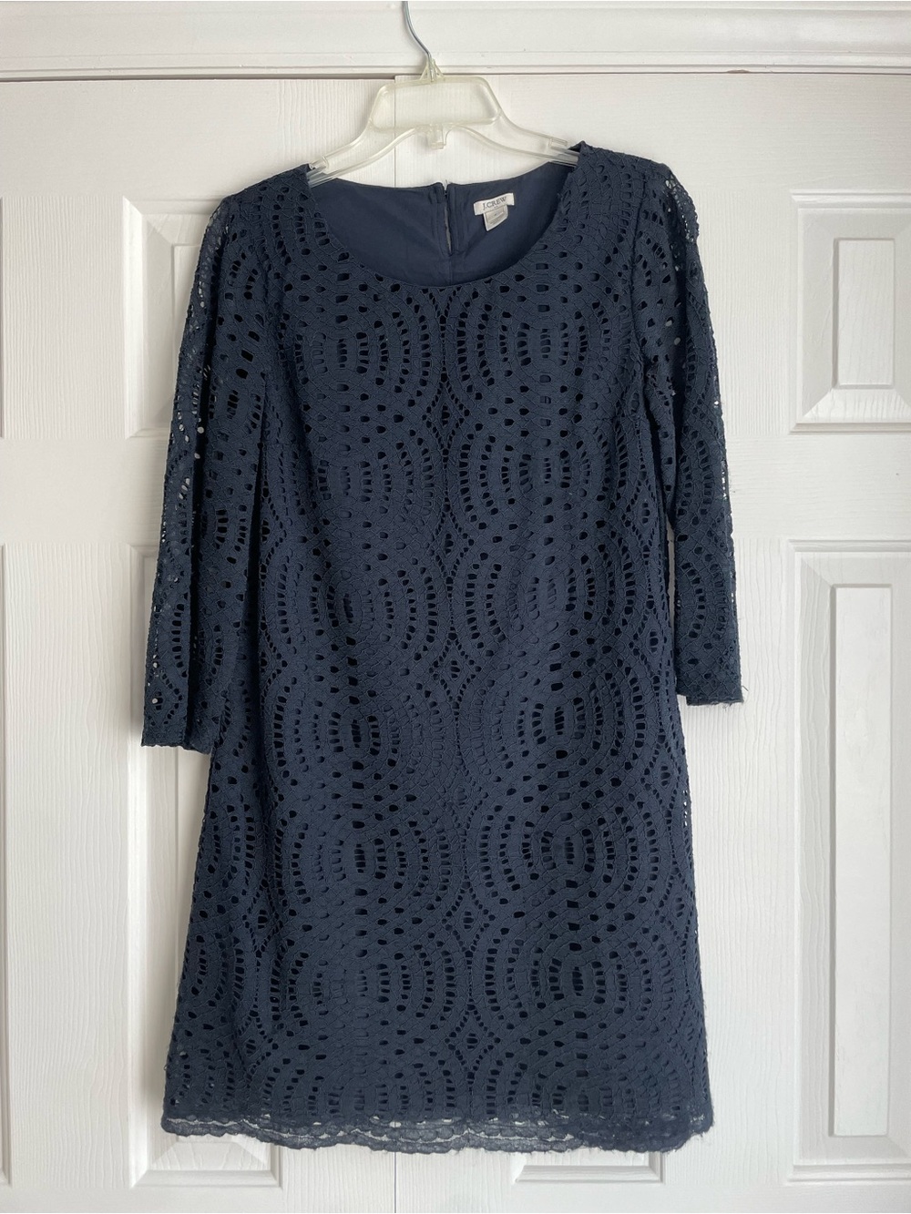 Jcrew Lace Shift Dress in Navy